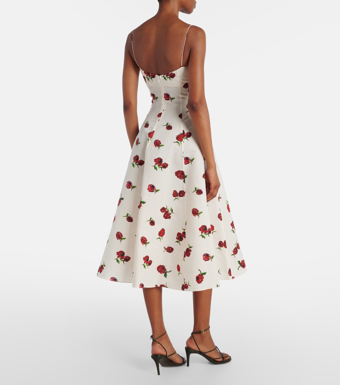 Isabella printed silk and cotton midi dress | Khaite