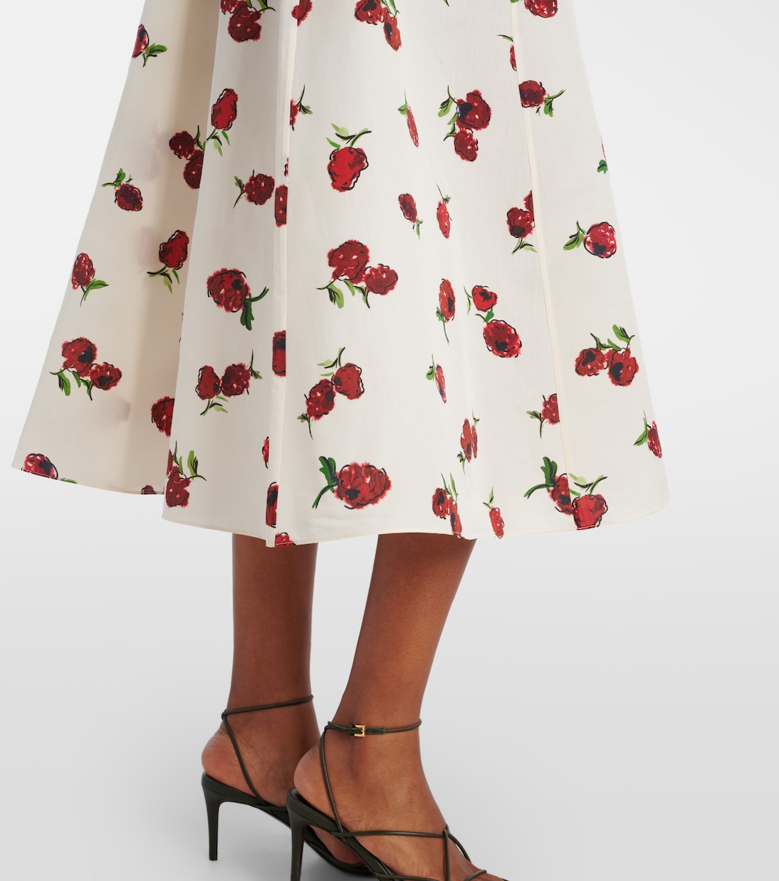 Isabella printed silk and cotton midi dress | Khaite