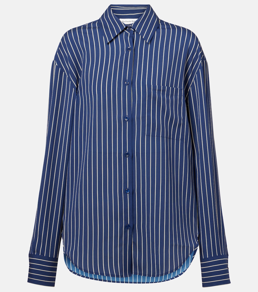 Chemise Lui rayée en soie | The Frankie Shop