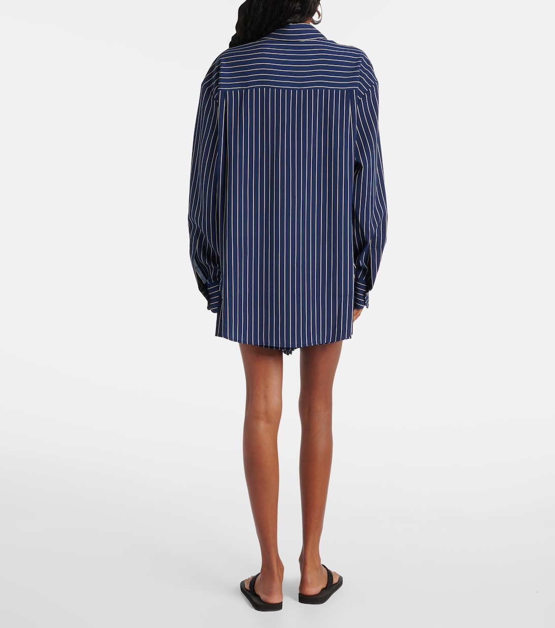 Chemise Lui rayée en soie | The Frankie Shop