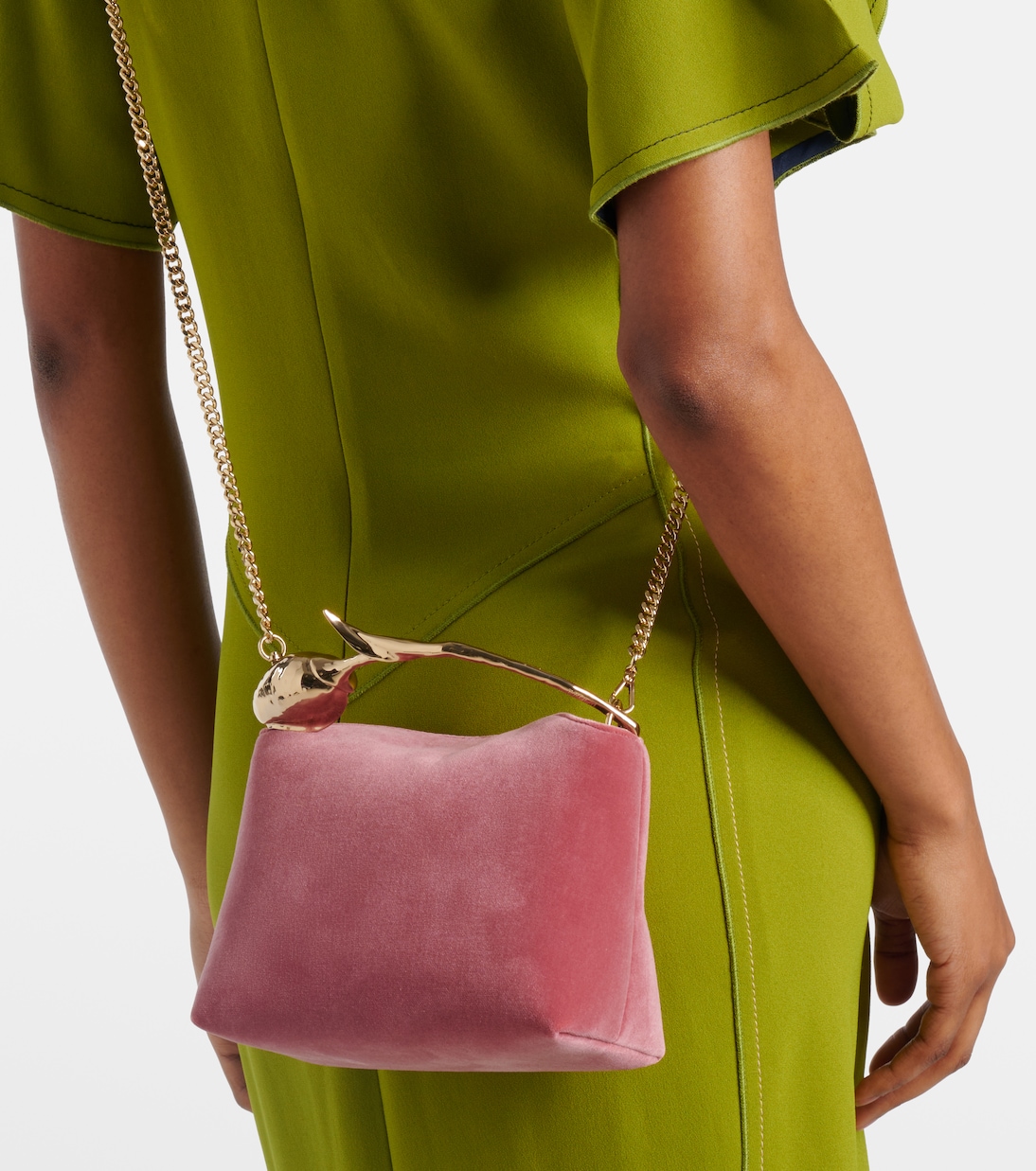 Borsa Bloom Mini in velluto con suede | Erdem