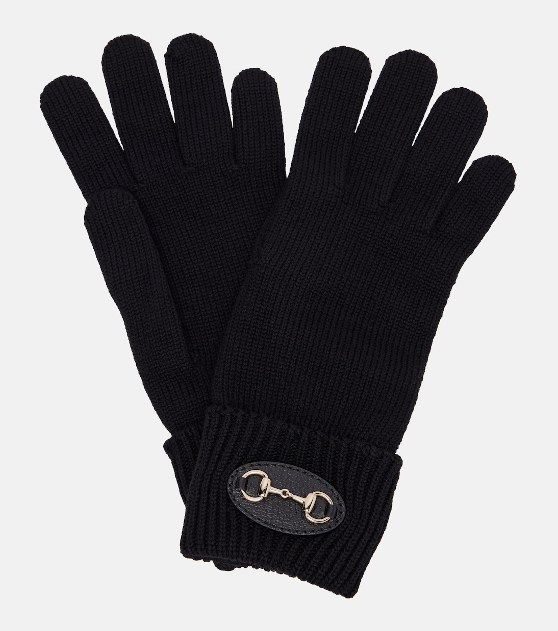 Horsebit ribbed-knit wool gloves | Gucci