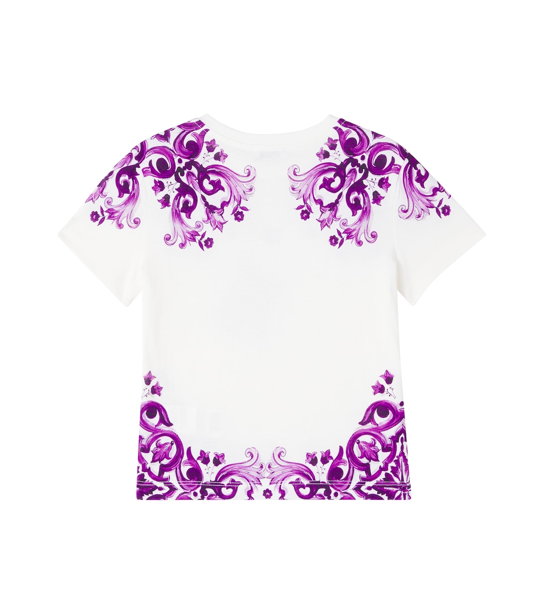 DG Majolica cotton T-shirt | Dolce&Gabbana Kids
