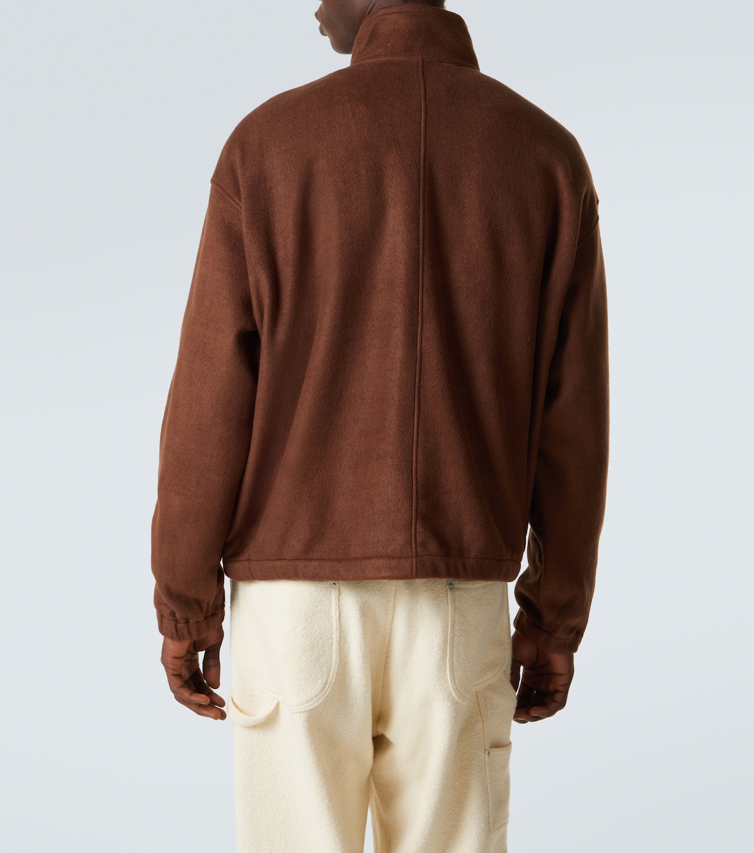 Silk fleece half-zip sweater | Auralee