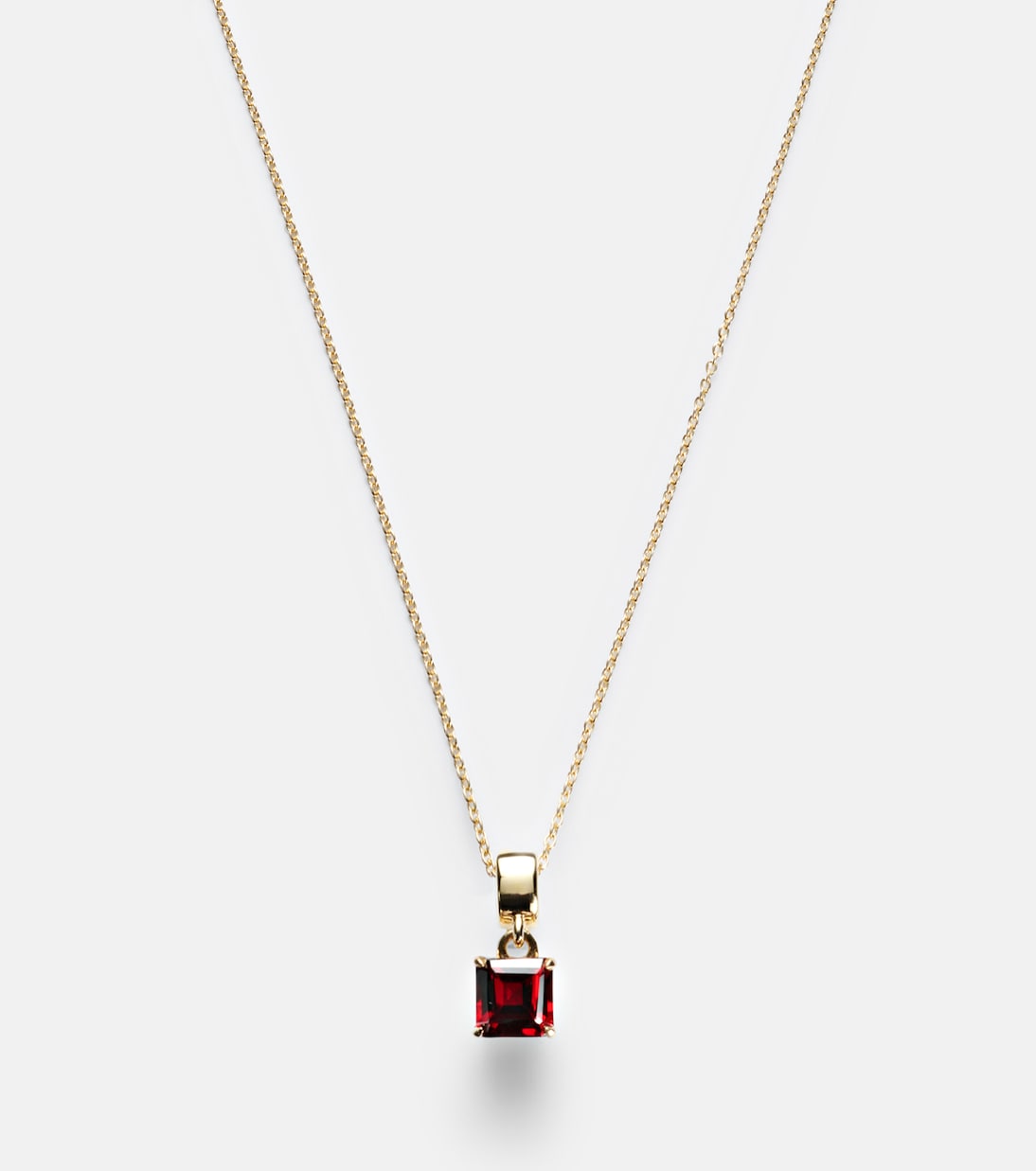 Halskette aus 10kt Gelbgold mit Granat | Stone and Strand
