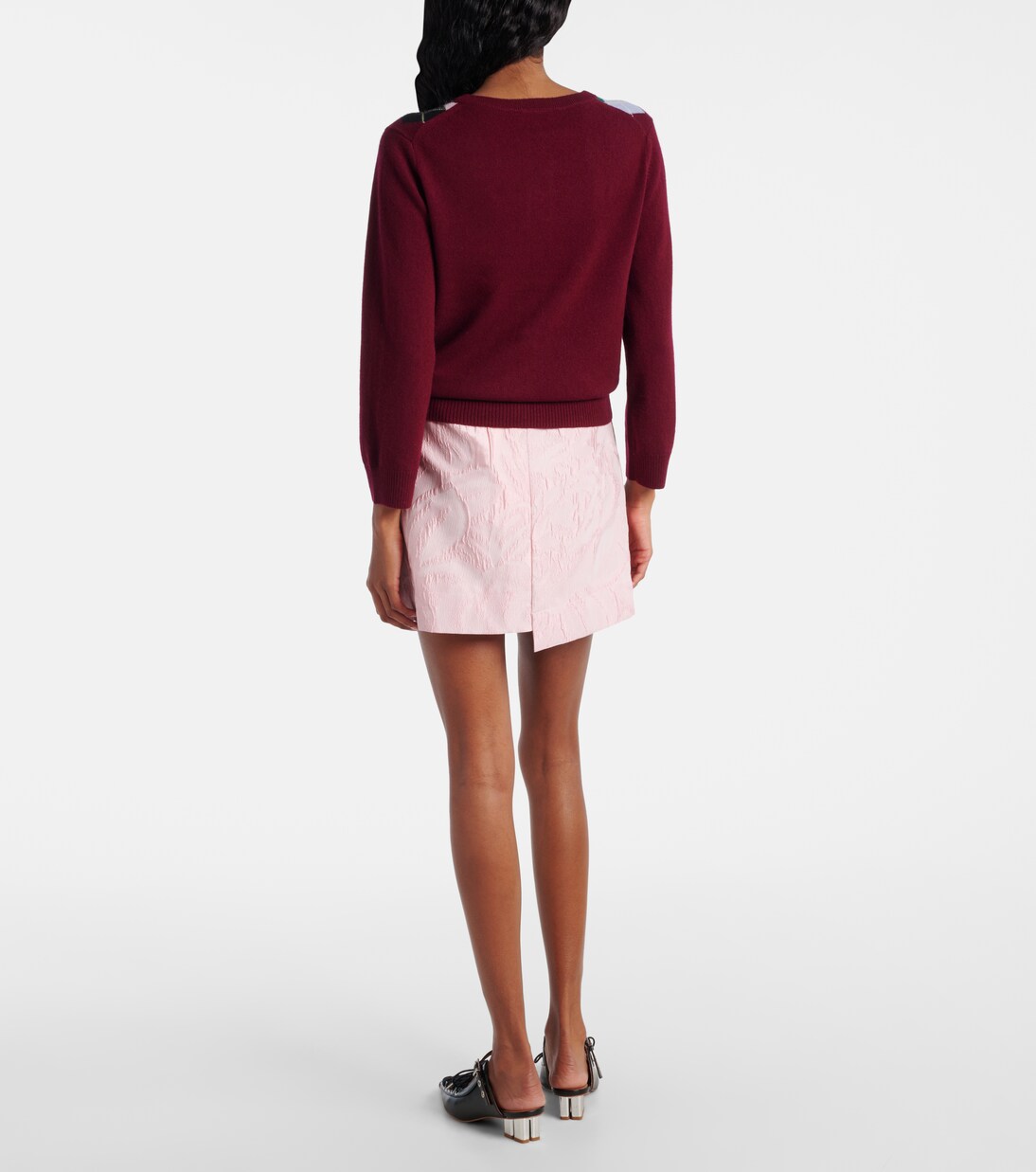 Argyle wool and cashmere cardigan | Ganni