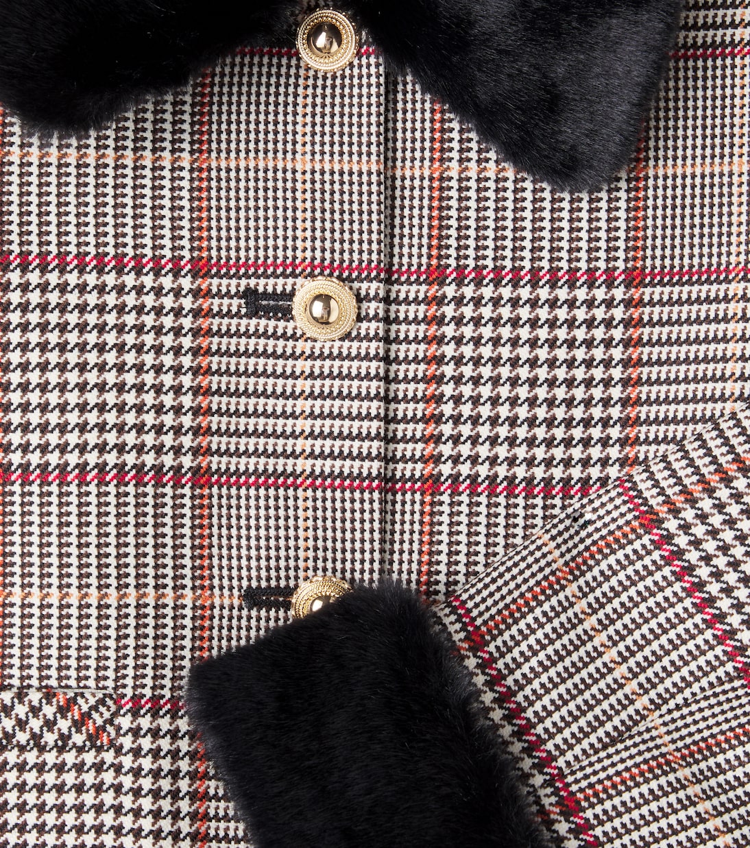 Houndstooth wool-blend jacket | Self-Portrait Kids