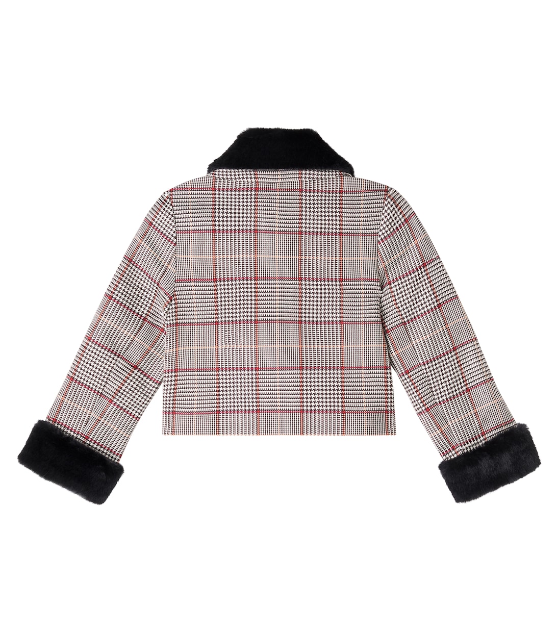 Houndstooth wool-blend jacket | Self-Portrait Kids