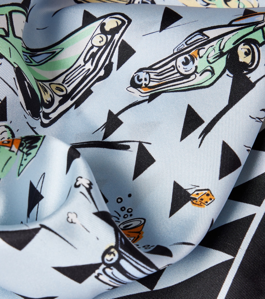Printed silk twill scarf | Prada