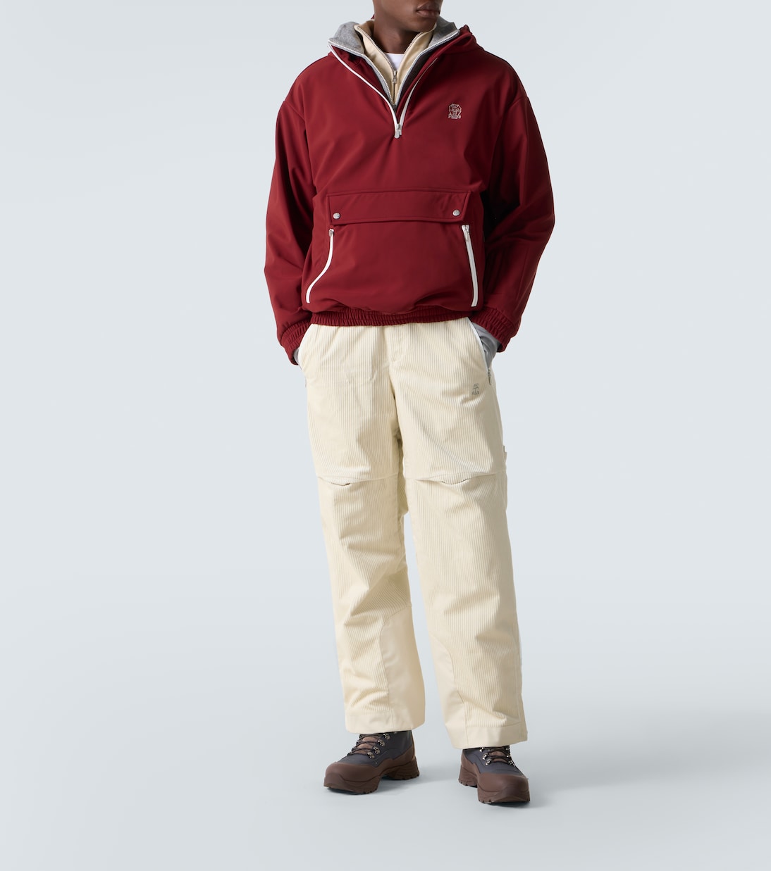 Cashmere and cotton-blend half-zip sweatshirt | Brunello Cucinelli