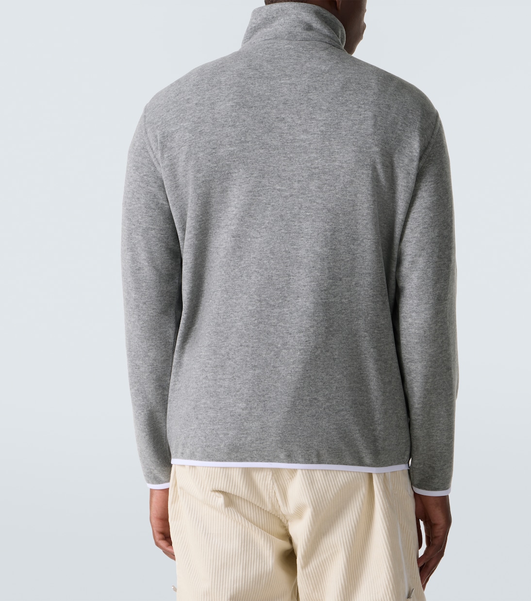Cashmere and cotton-blend half-zip sweatshirt | Brunello Cucinelli