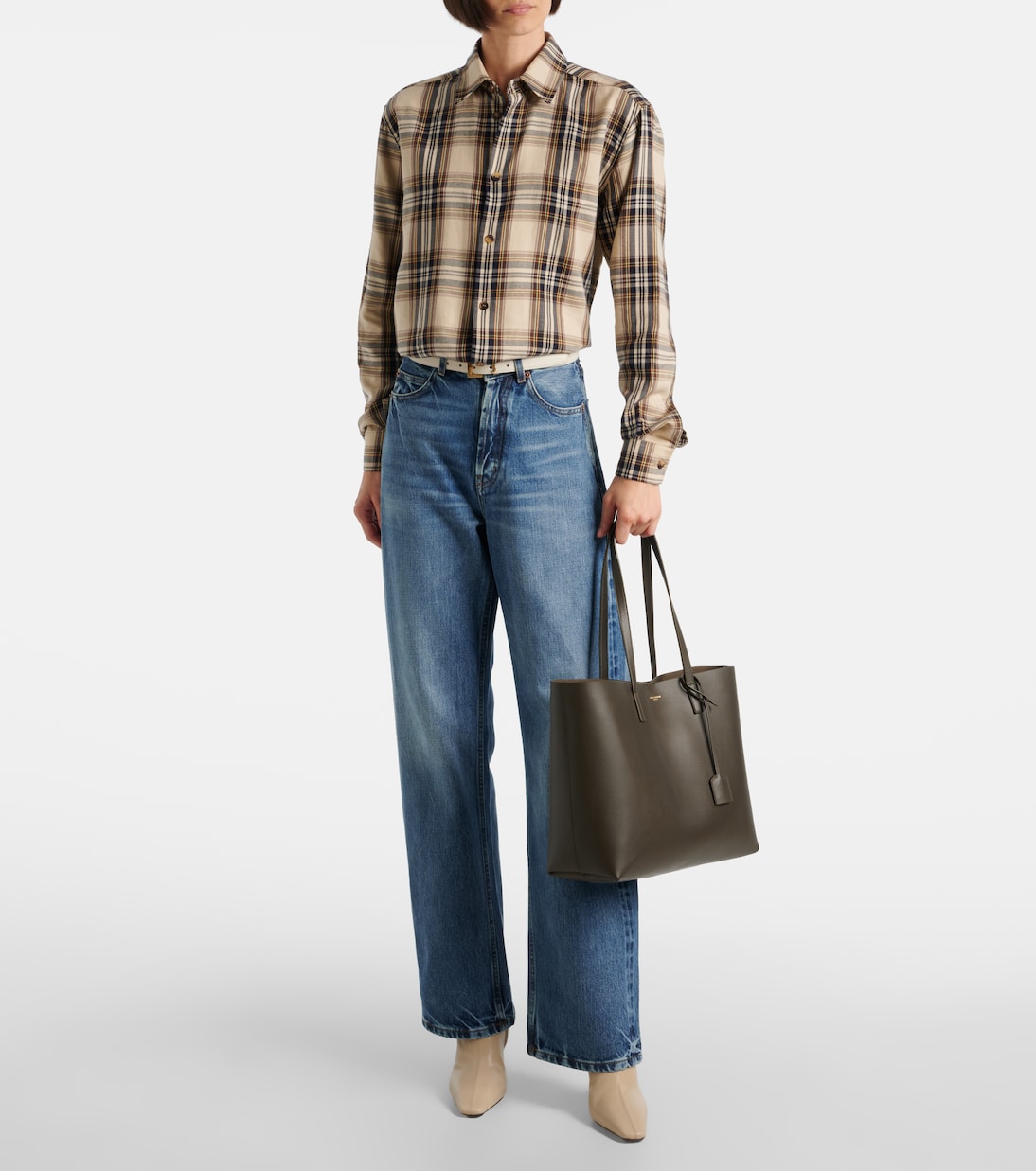 Tote Shopping Large aus Leder | Saint Laurent