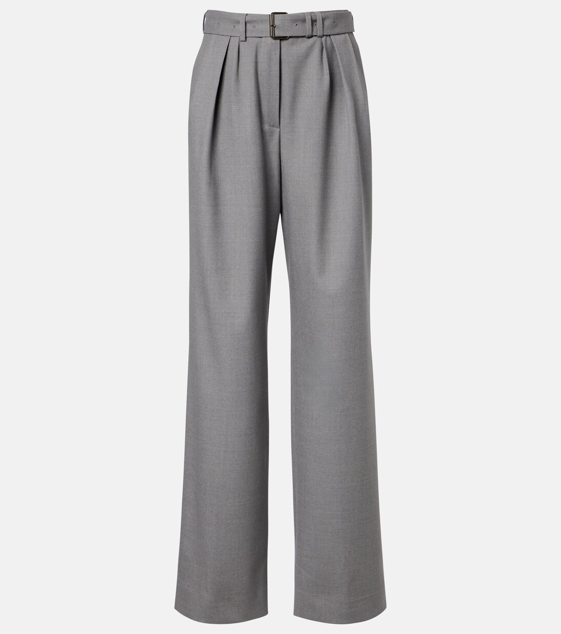 Belted wool-blend wide-leg pants | Dries Van Noten