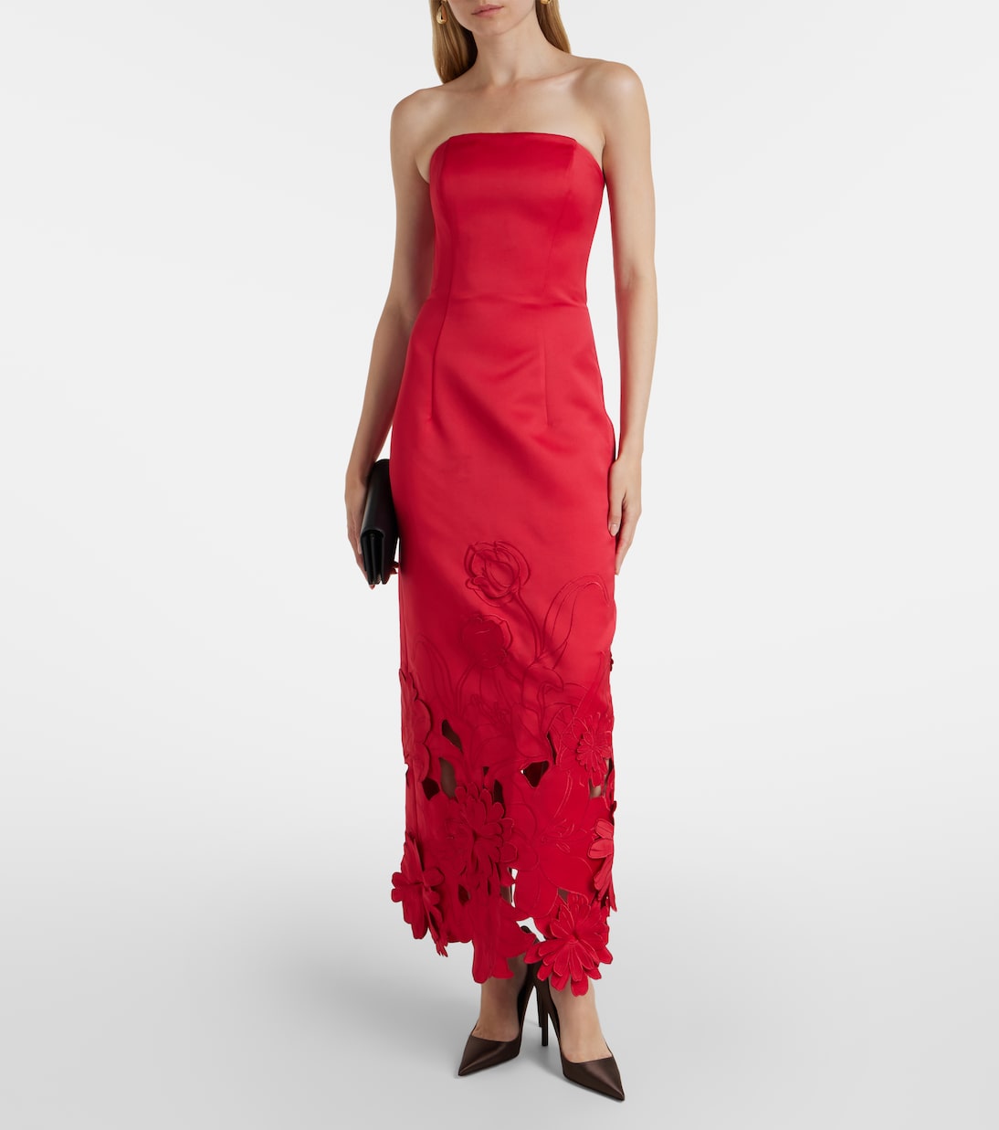 Rayna floral-appliqué maxi dress | Leo Lin