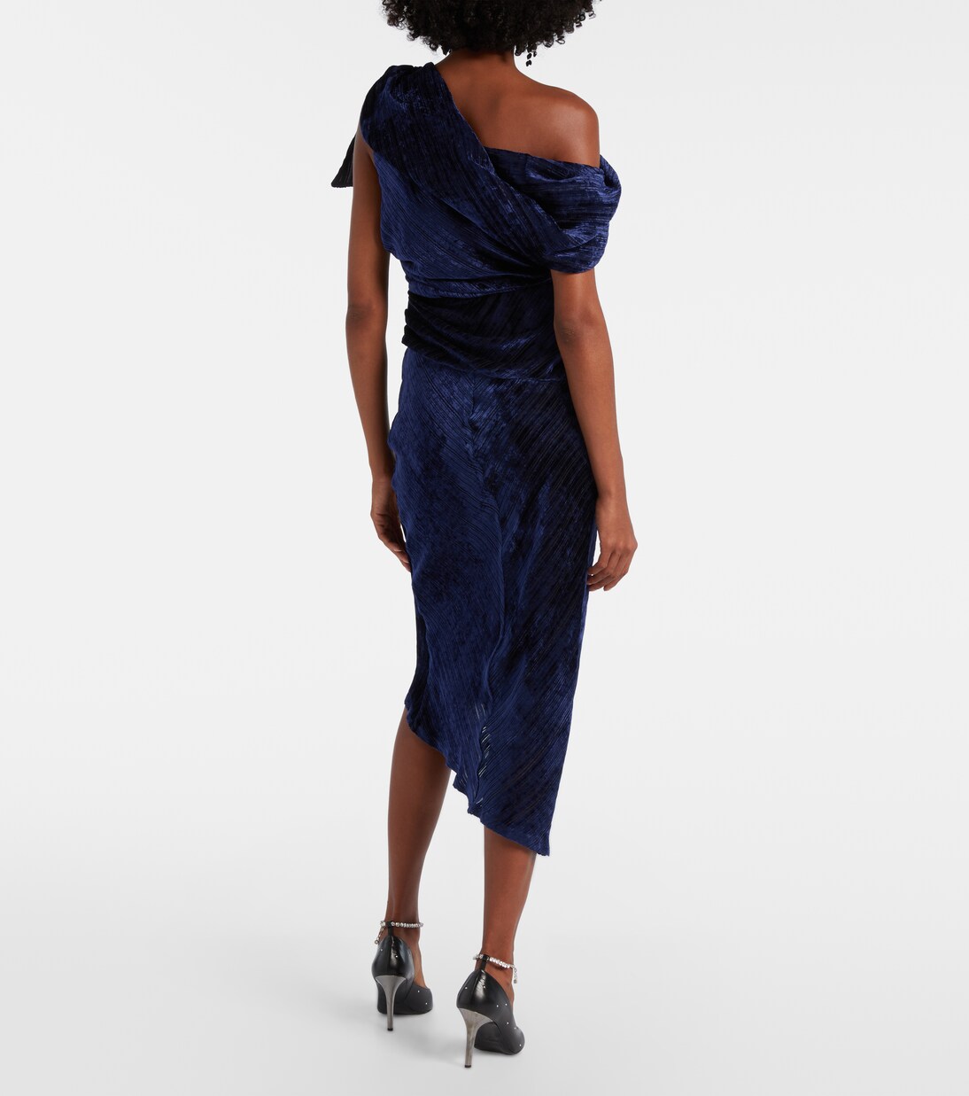 Cyane one-shoulder velvet midi dress | Isabel Marant