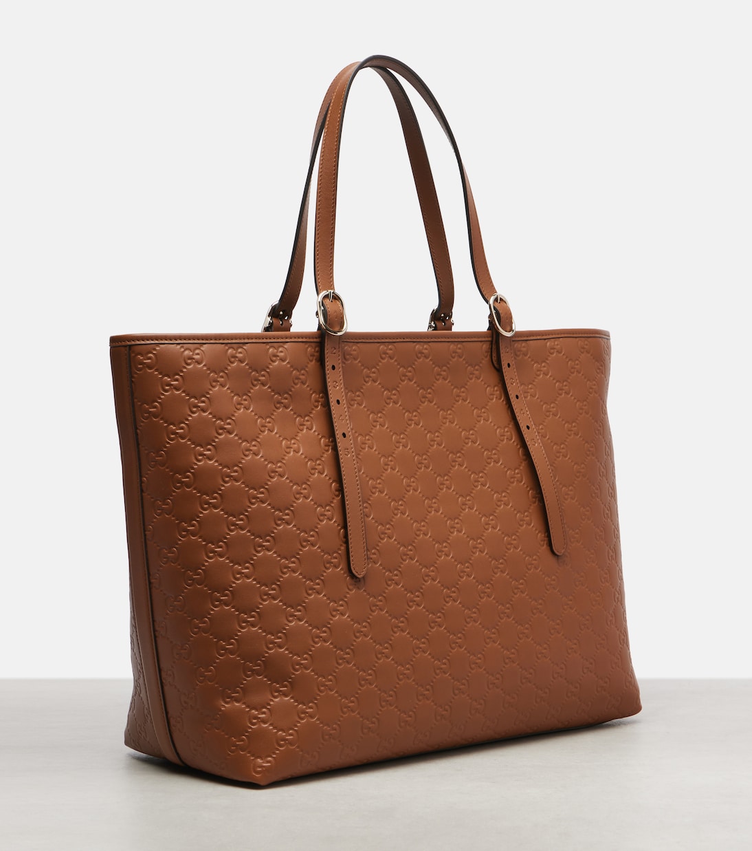 Tote Bag Emblem GG aus Leder | Gucci