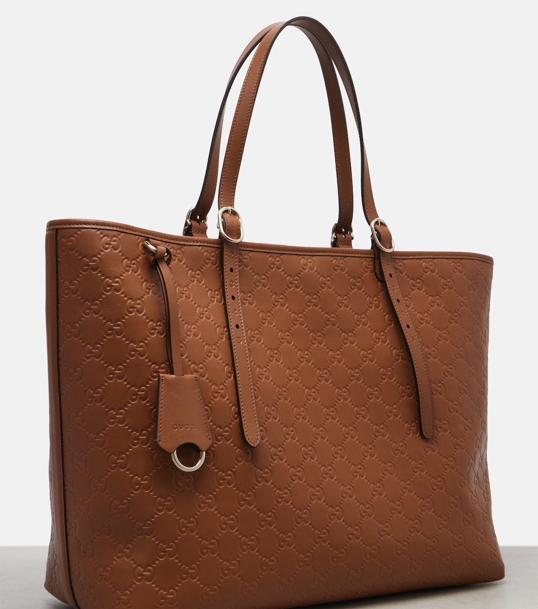 Tote Bag Emblem GG aus Leder | Gucci