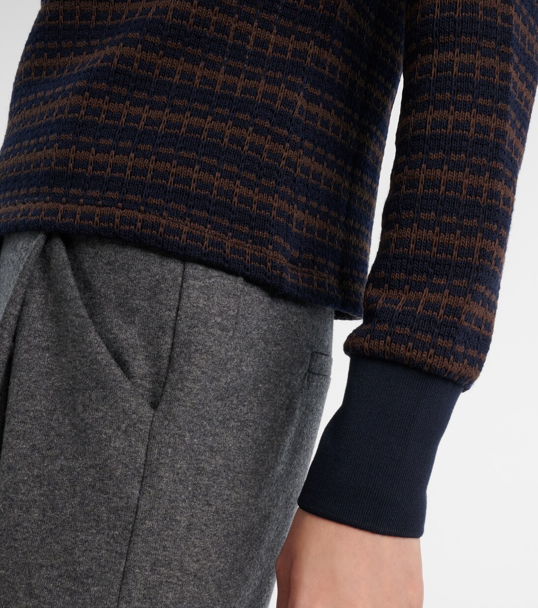 Kamal striped polo sweater | Veronica Beard