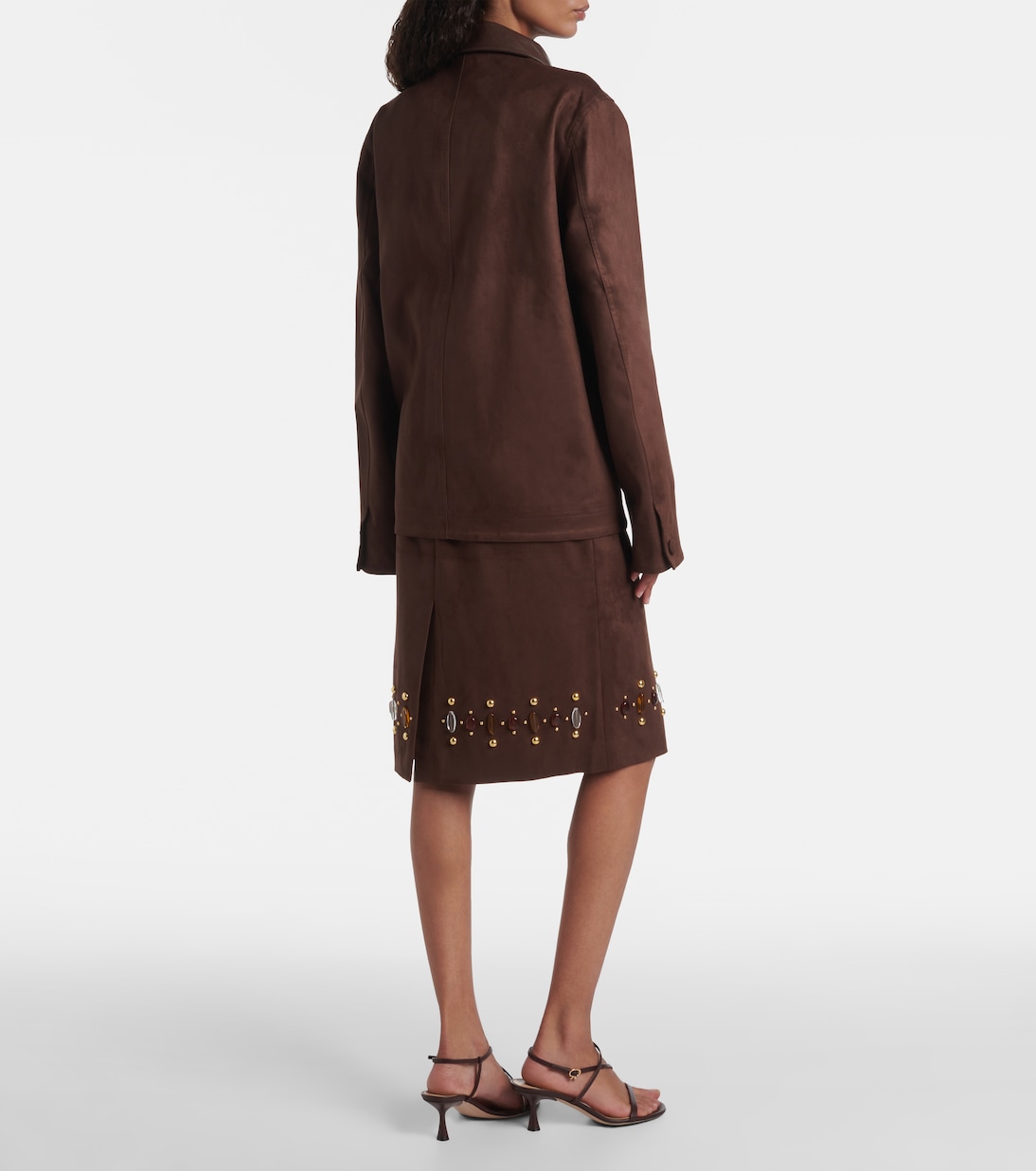 Chaqueta de ante sintético adornada | Xu Zhi