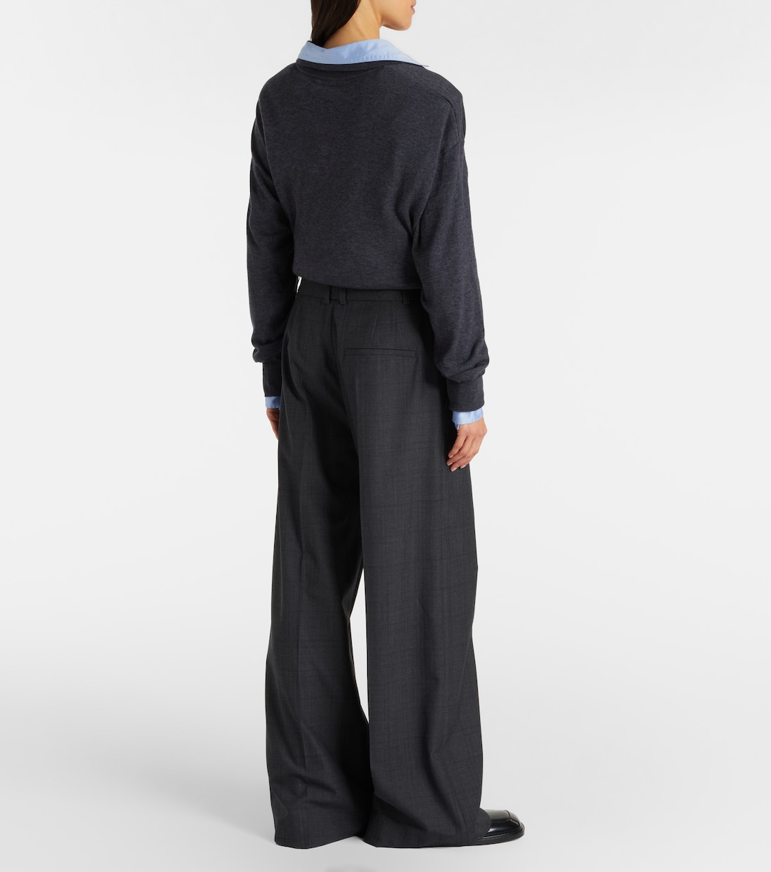 Brickell plaid wide-leg pants | The Frankie Shop