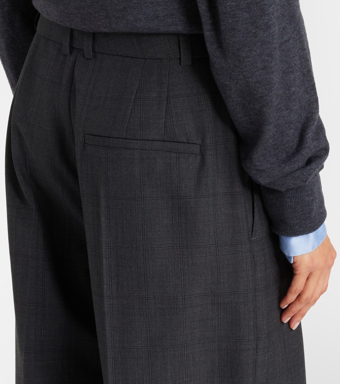Brickell plaid wide-leg pants | The Frankie Shop