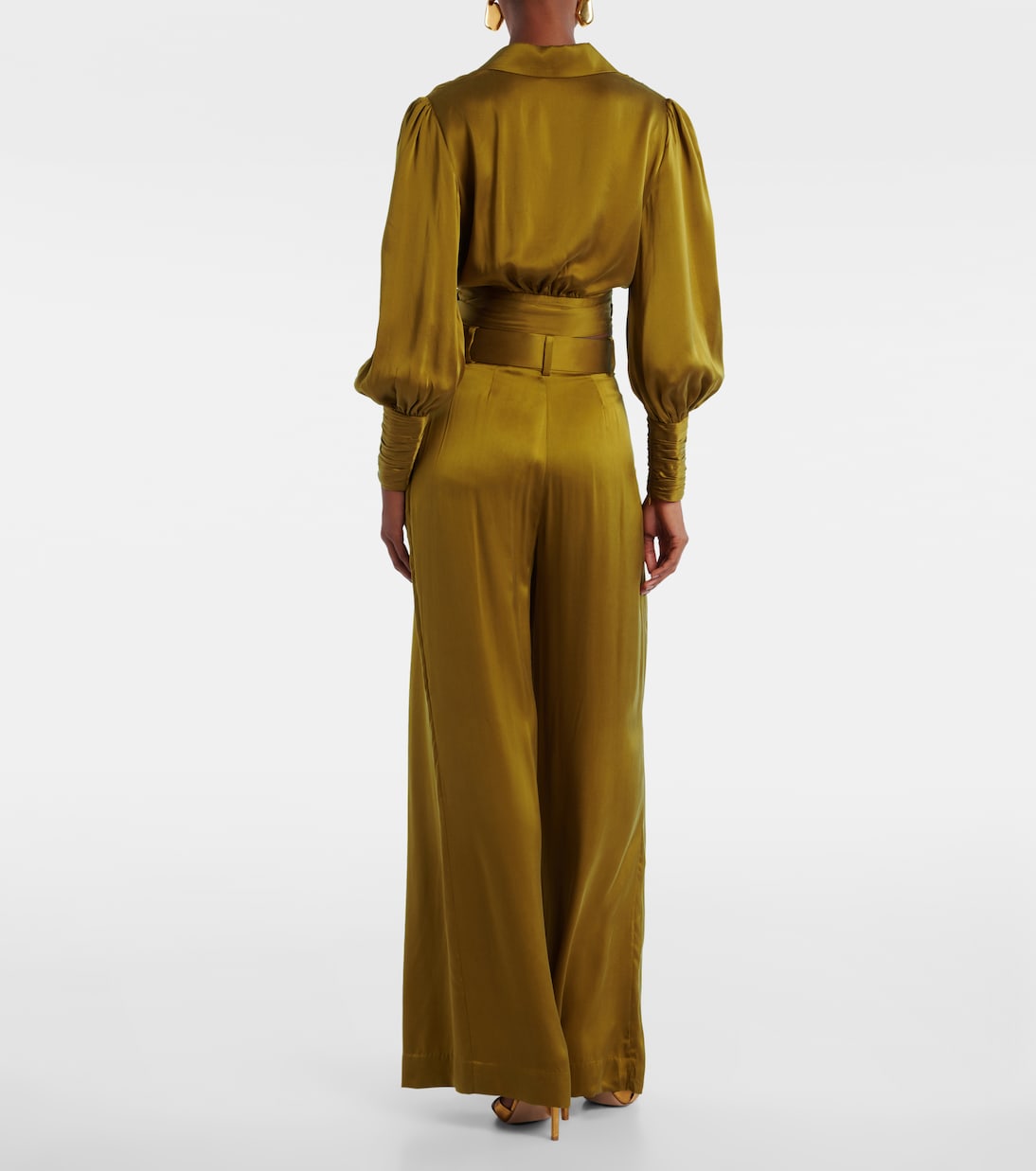 Silk satin wide-leg pants | Zimmermann