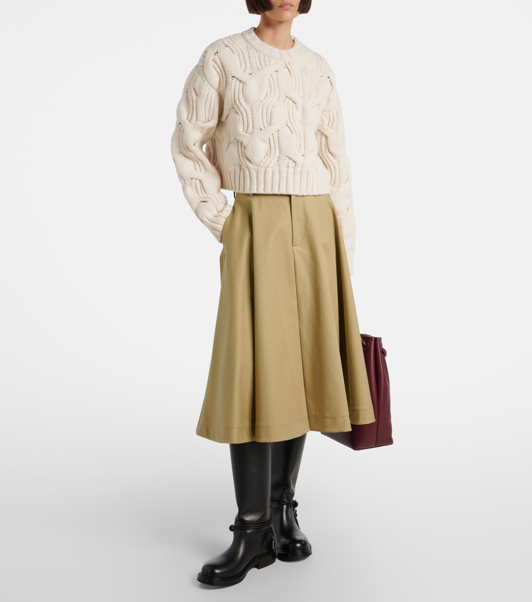 레더 니하이 부츠 | Bottega Veneta