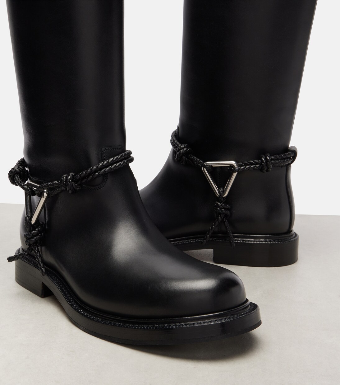 레더 니하이 부츠 | Bottega Veneta