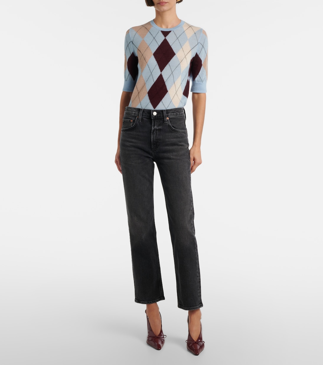 High-Rise Cropped Wide-Leg Jeans Ren | Agolde