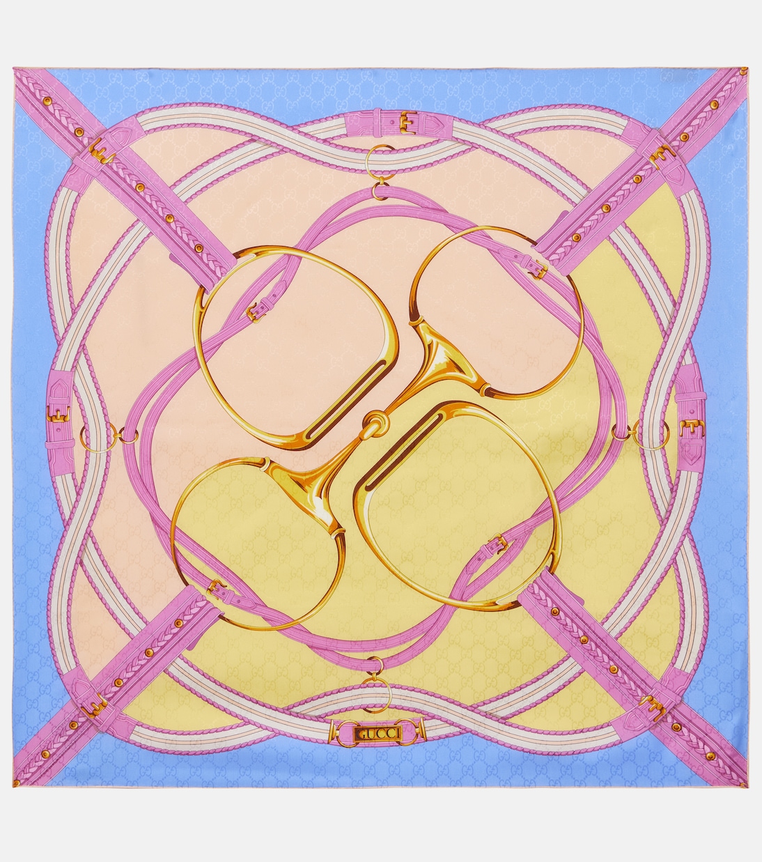 Tuch GG Horsebit aus Seiden-Jacquard | Gucci