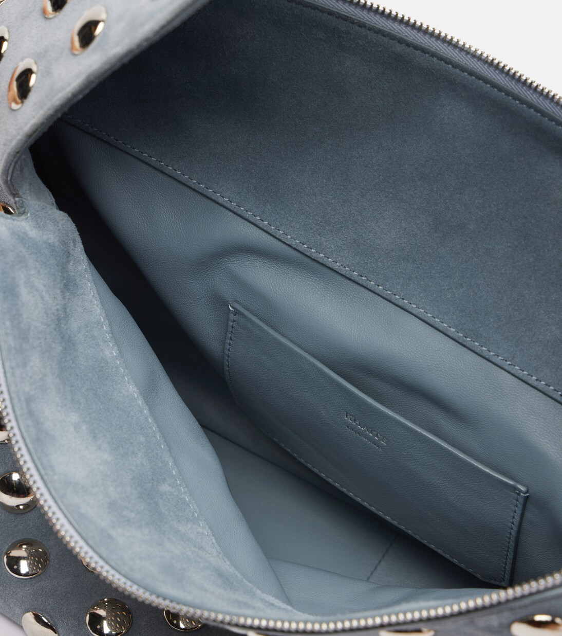 Elena Medium studded suede shoulder bag | Khaite