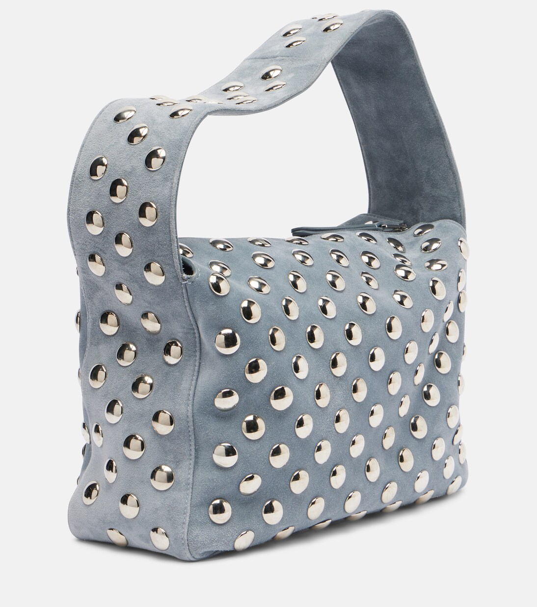 Elena Medium studded suede shoulder bag | Khaite