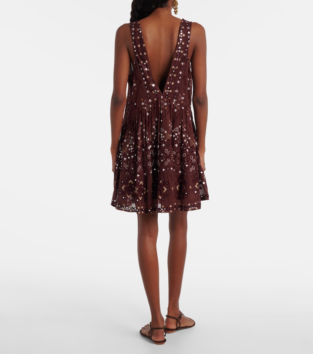 Embroidered cotton minidress | Juliet Dunn