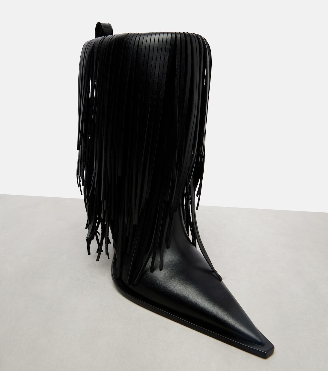 Avenue 90 leather fringe ankle boots | Balenciaga