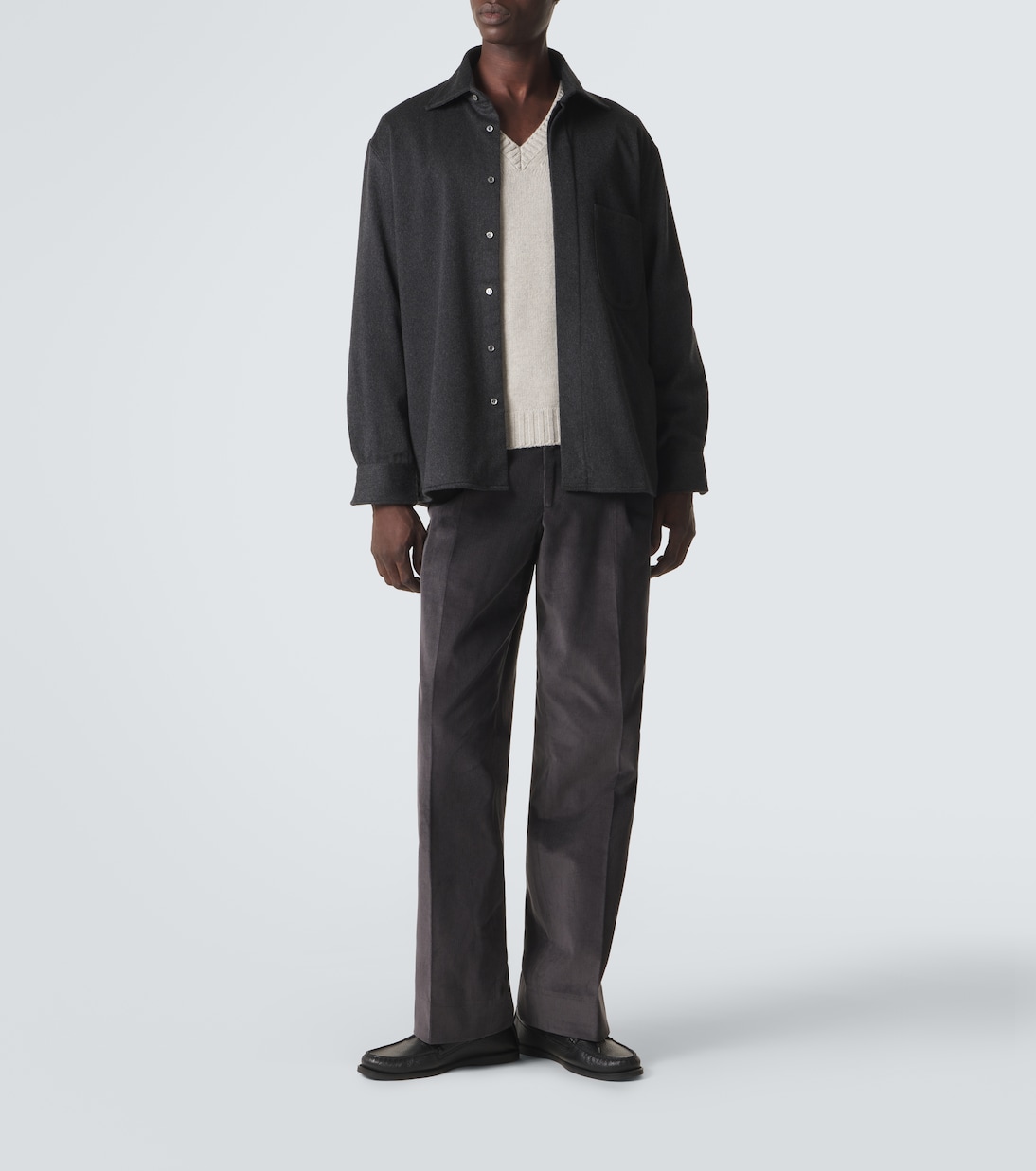 Amo棉质灯芯绒阔腿裤 | Saman Amel