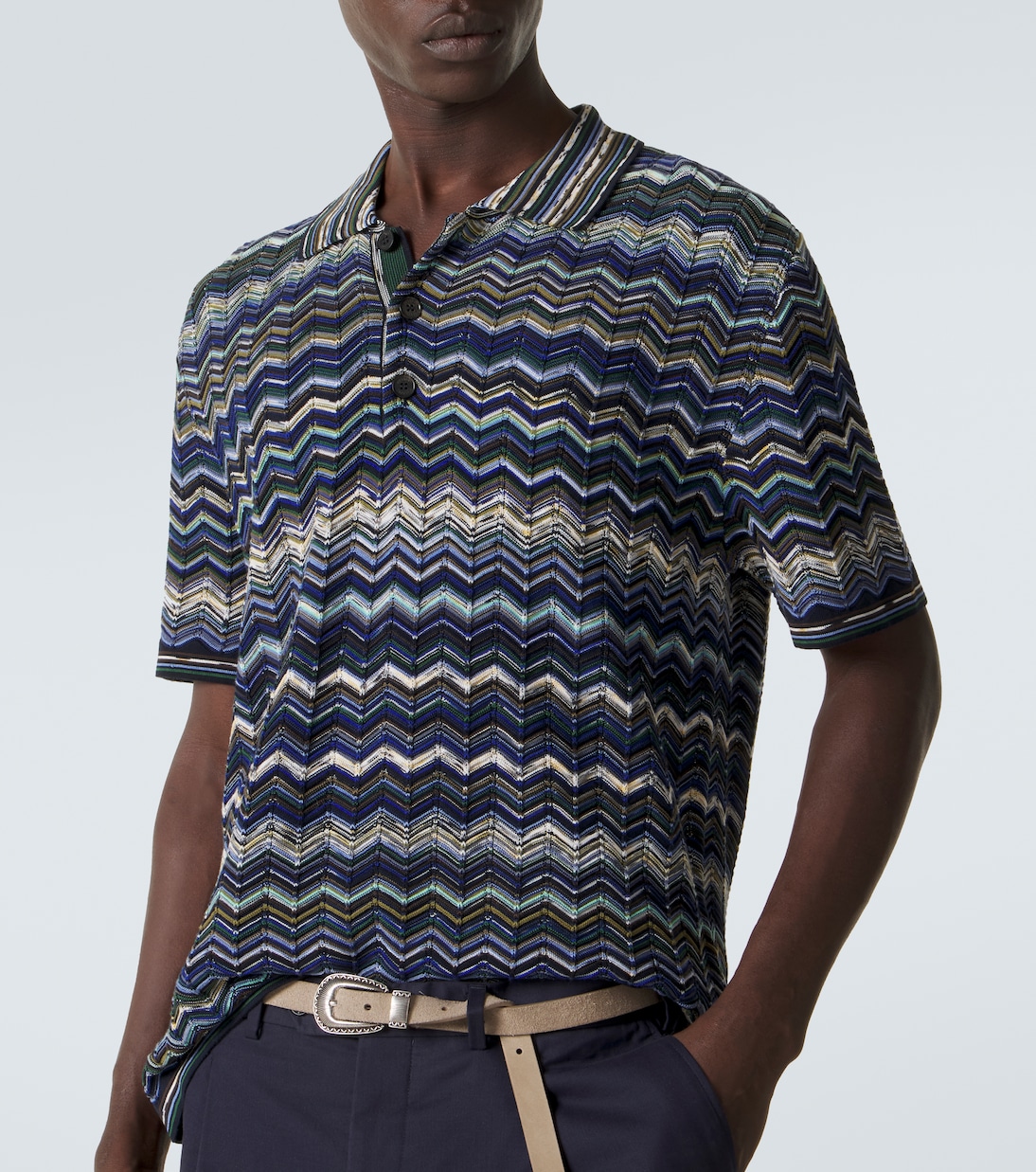 Zigzag cotton polo shirt | Missoni