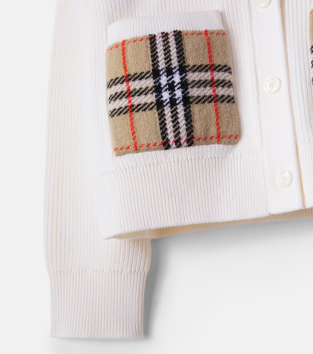 Burberry Check cotton and wool cardigan | Burberry Kids