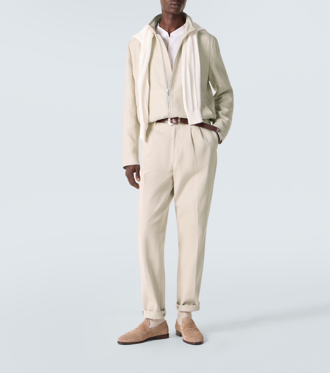 Chaqueta de seda, lino y lana | Brunello Cucinelli