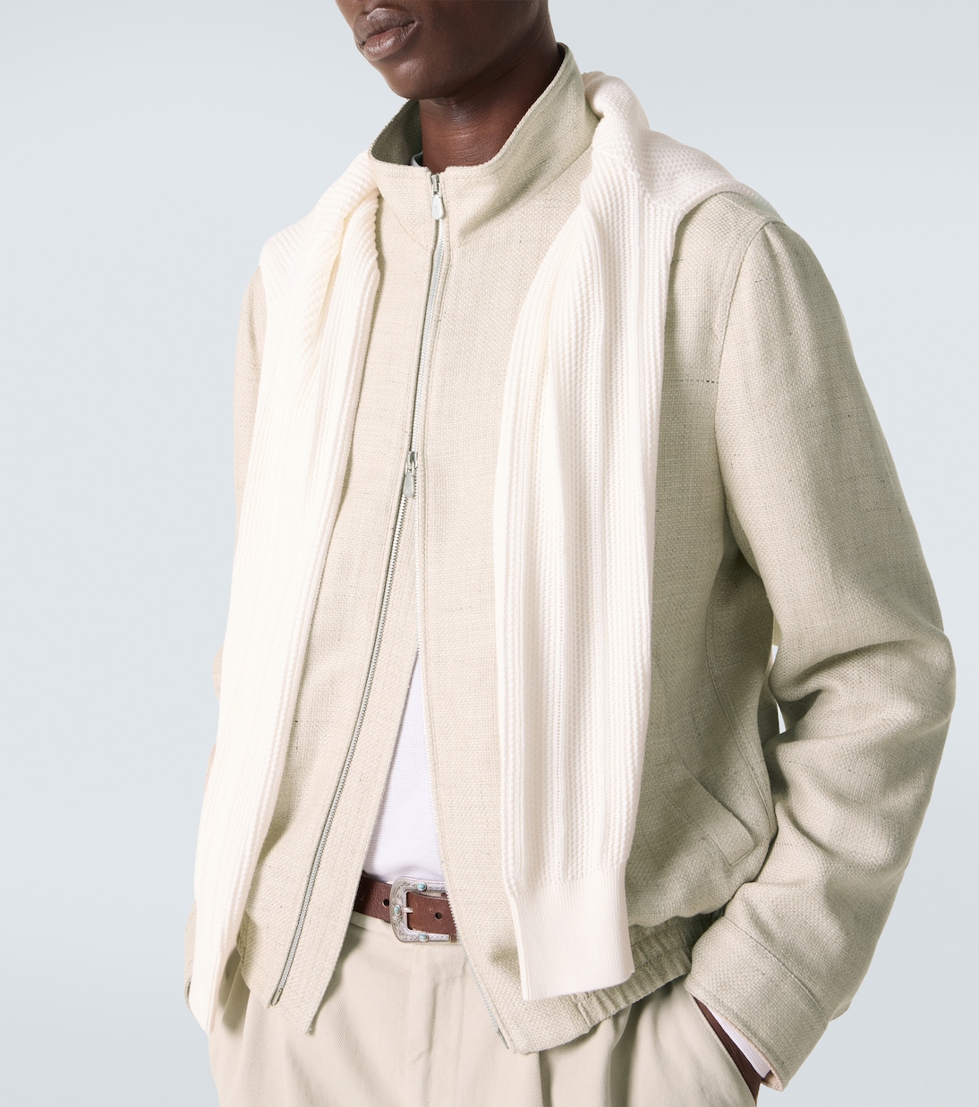 Chaqueta de seda, lino y lana | Brunello Cucinelli