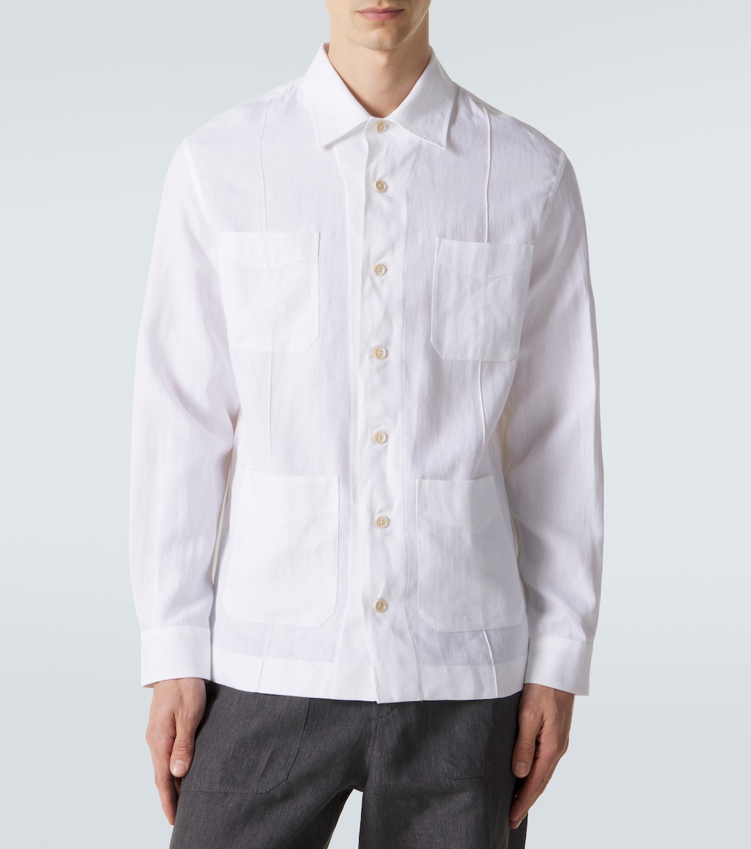 Hemp, linen, and cotton shirt | Brunello Cucinelli