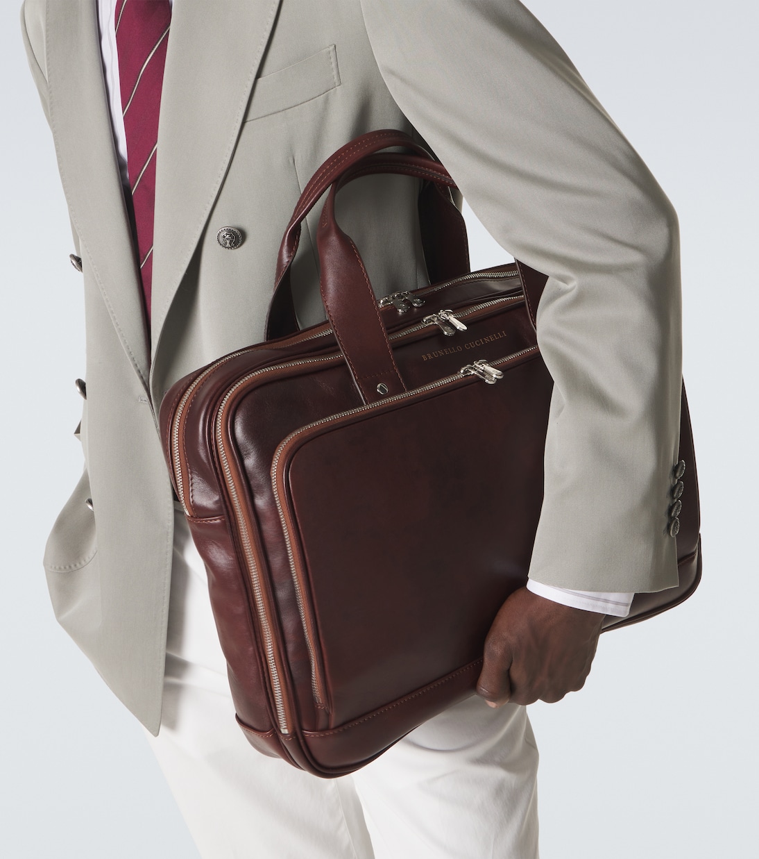 Leather briefcase | Brunello Cucinelli