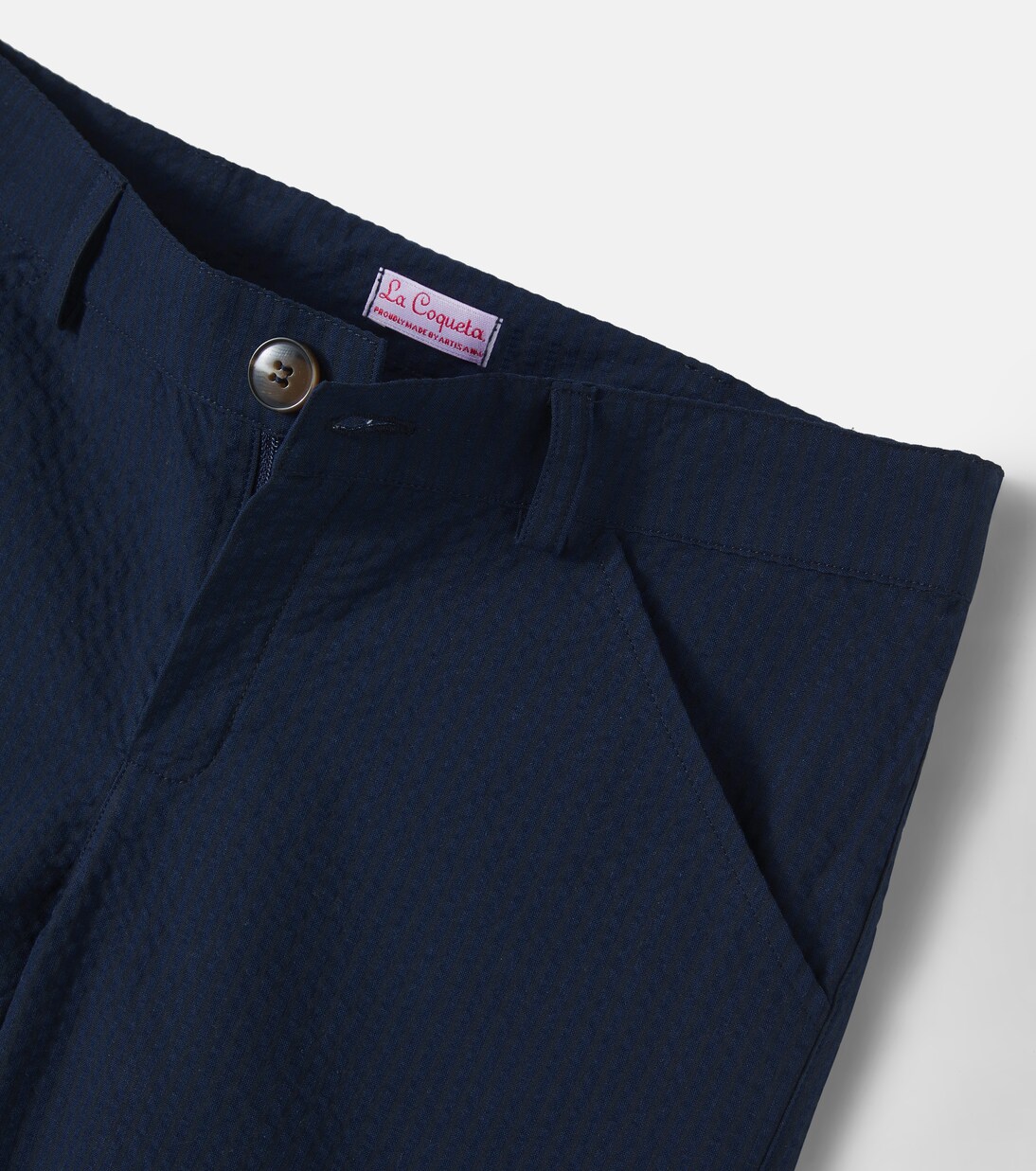 Bocusi cotton seersucker shorts | La Coqueta