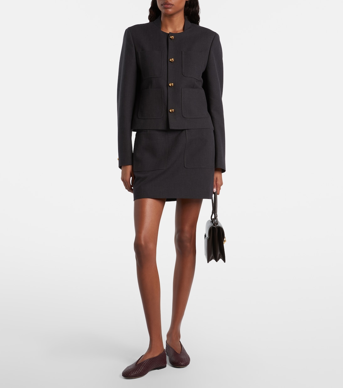 Rosa Intrecciato leather ballet flats | Bottega Veneta