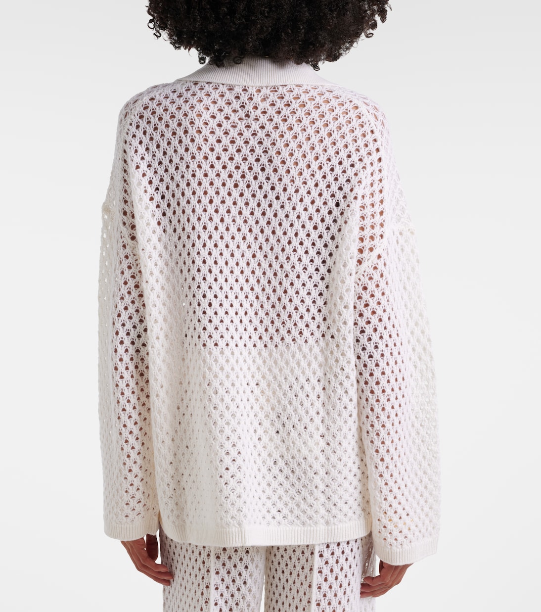 Open-knit wool and cashmere cardigan | Jardin des Orangers