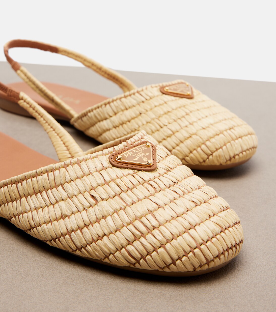 Crochet slingback flats | Prada