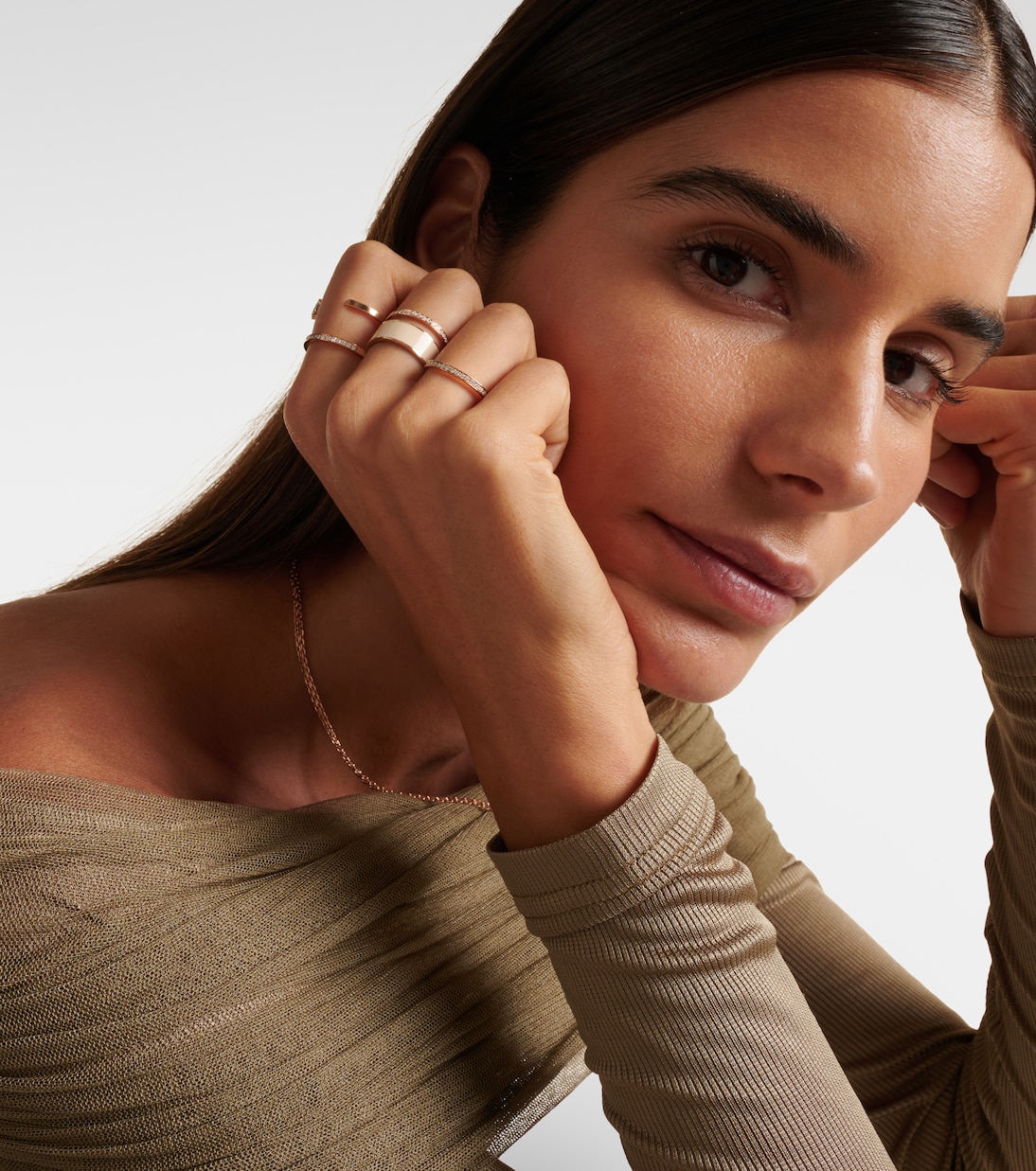 XS Anello in Oro Rosa 18kt con Diamanti REPOSSI Berbere per Giovani Stilisti