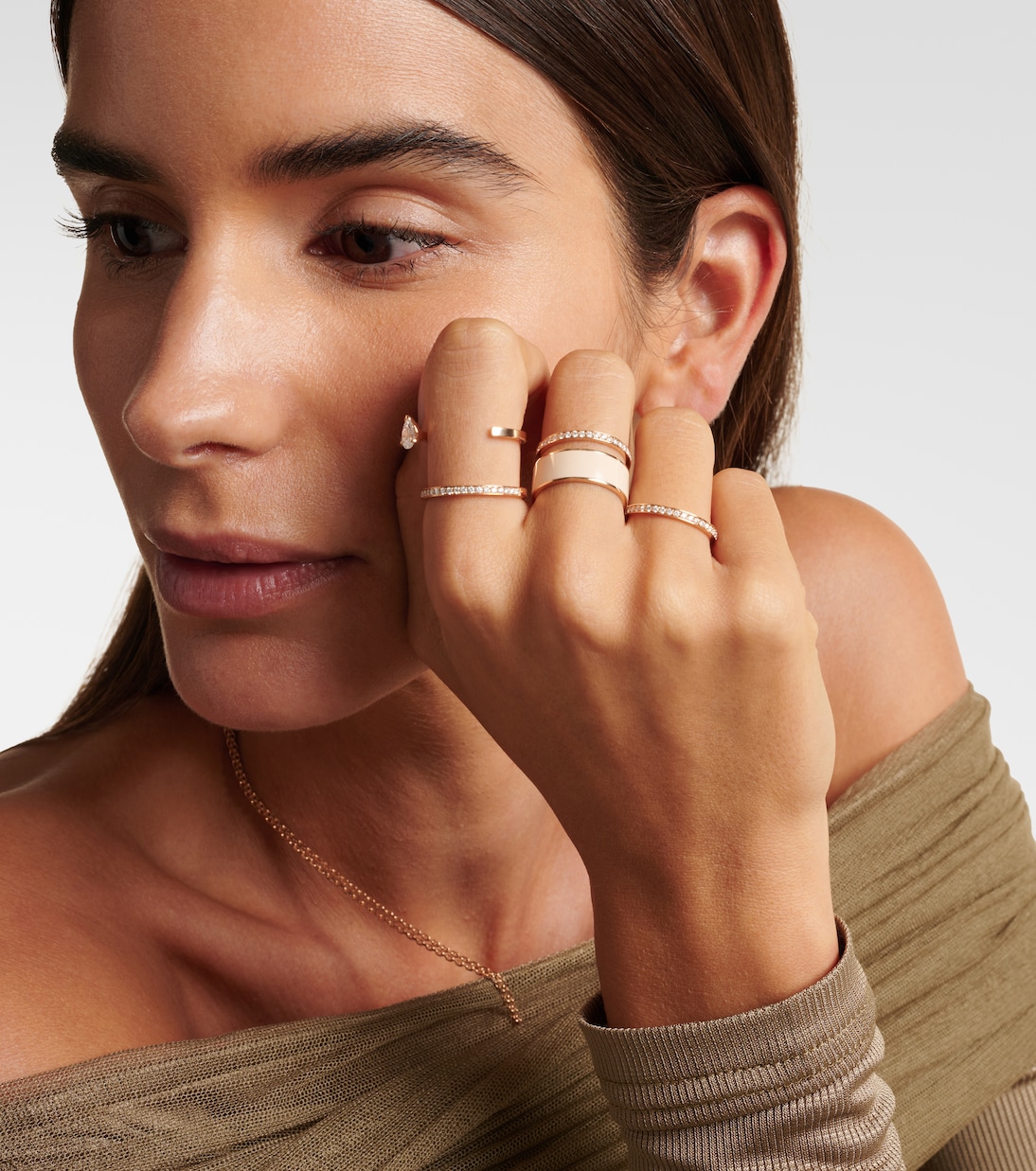 XS Anello in Oro Rosa 18kt con Diamanti REPOSSI Berbere per Giovani Stilisti