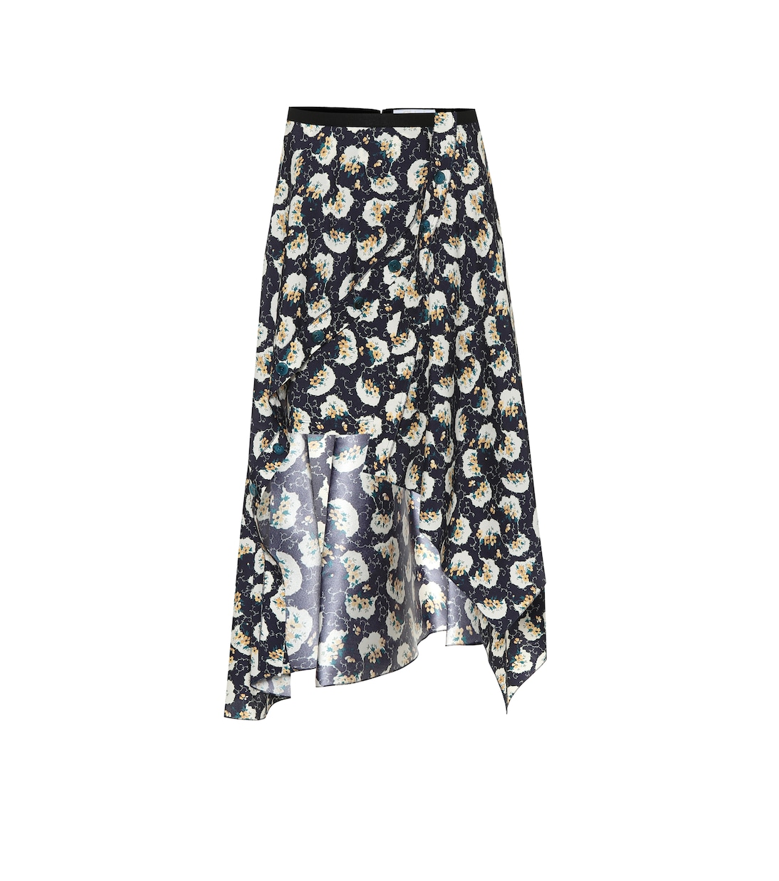 Falda midi de seda elastizada | Chloé