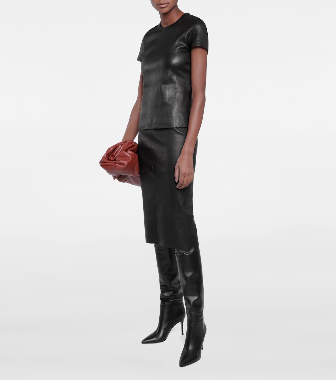 T-shirt S.05 in pelle | Stouls