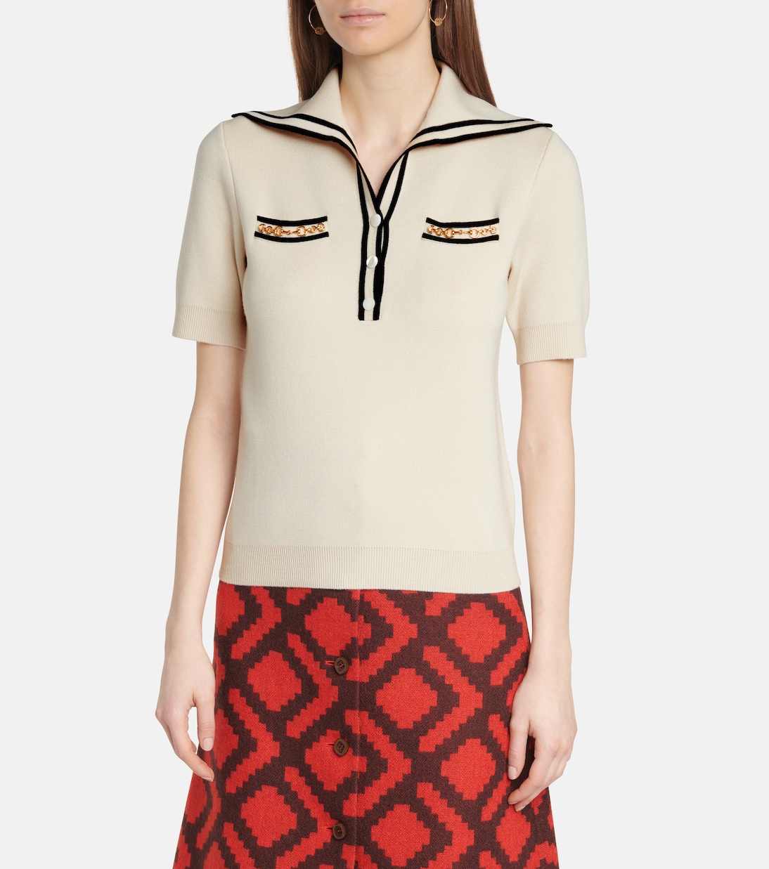 Embellished wool top | Gucci